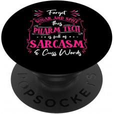 Funny Pharmacy Tech Sarcastic Technician Gift Women New Job PopSockets PopGrip: Swappable Grip for Phones &amp; Tablets